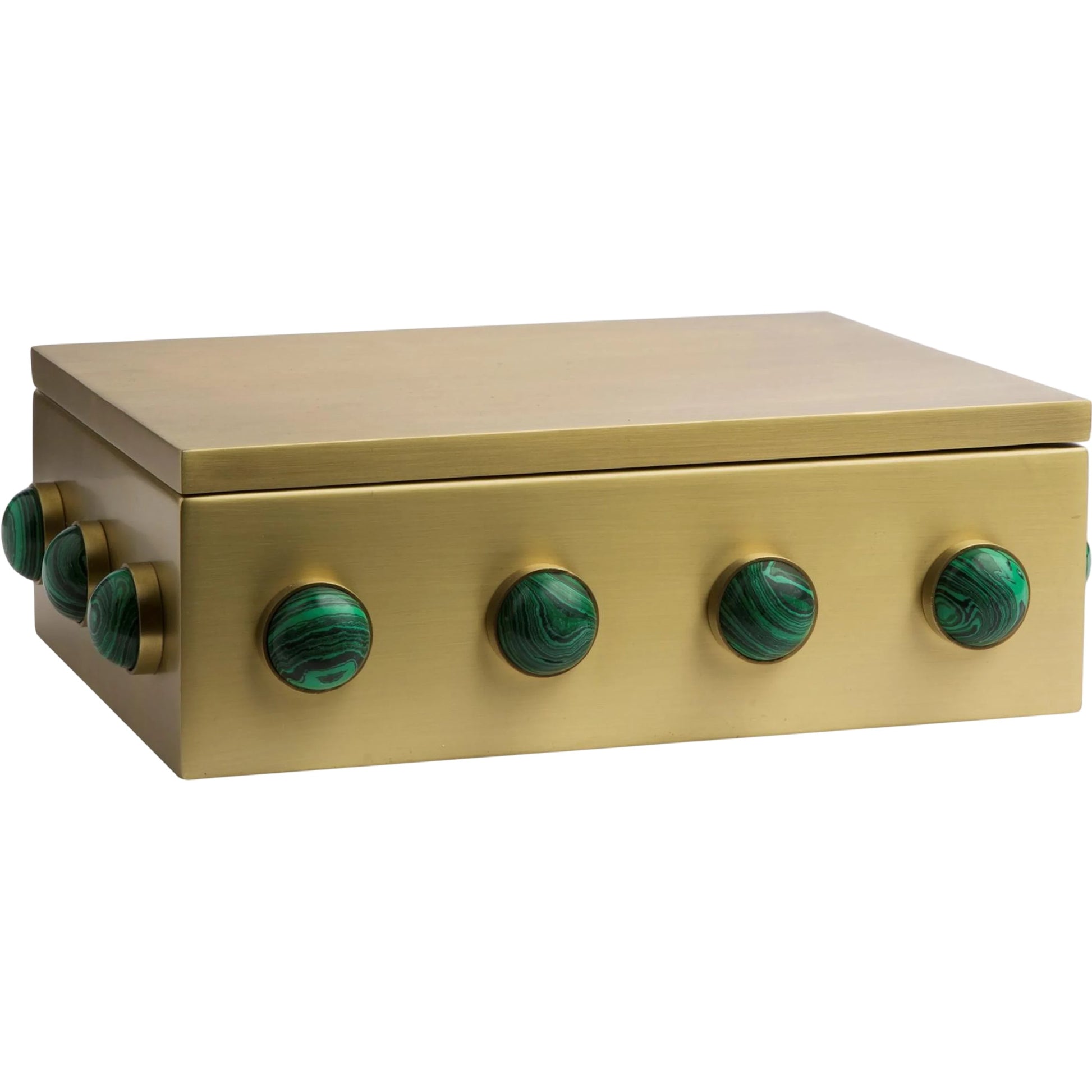 Pandora Malachite Box by Global Views. Made from stainless steel, faux pandora malachite in a eclectic & global style.