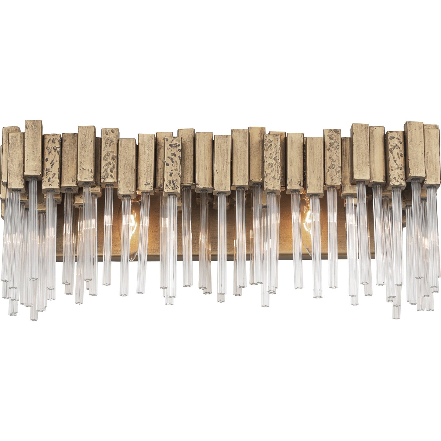 013 SR-817984 | Additional Silo | Matrix Bath by Varaluz in havana gold. Made from clear fluted glass in a transitional style.