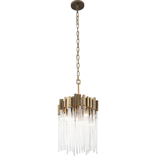 Matrix Pendant by Varaluz. Made from clear fluted glass in a transitional style.