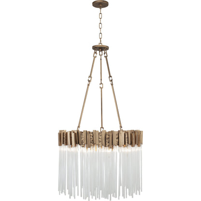 Matrix Pendant by Varaluz. Made from clear fluted glass in a transitional style.