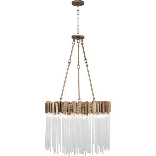 Matrix Pendant by Varaluz. Made from clear fluted glass in a transitional style.