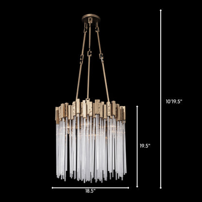 Matrix Pendant by Varaluz. Made from clear fluted glass in a transitional style.