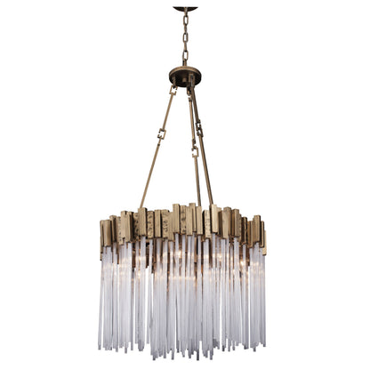 Matrix Pendant by Varaluz. Made from clear fluted glass in a transitional style.