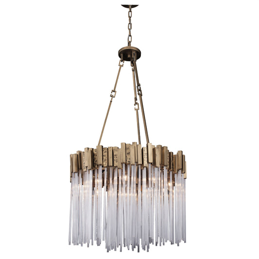 Matrix Pendant by Varaluz. Made from clear fluted glass in a transitional style.