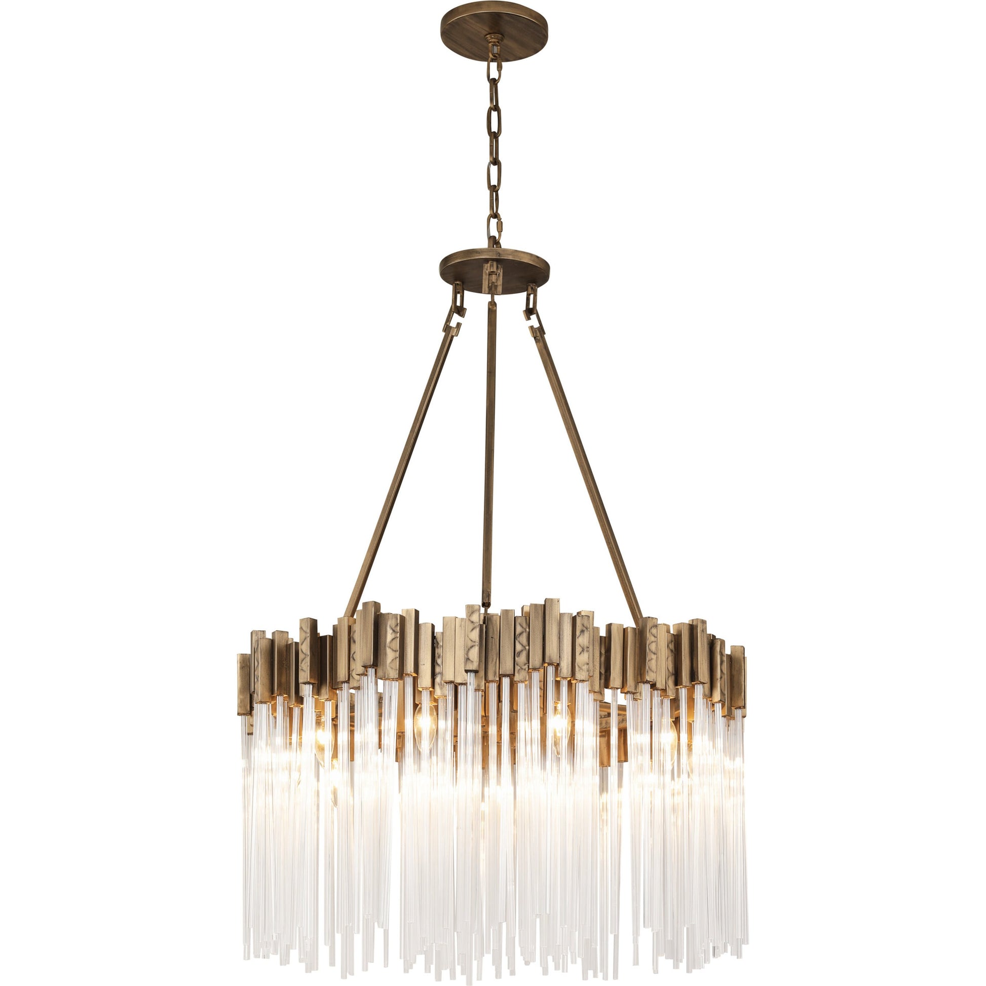 Matrix Pendant by Varaluz. Made from clear fluted glass in a transitional style.
