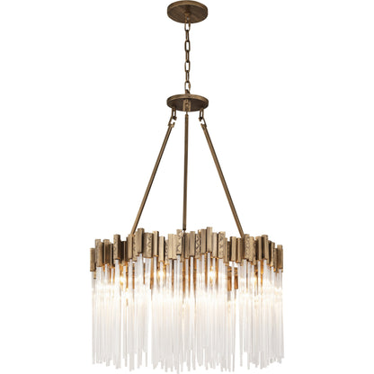 Matrix Pendant by Varaluz. Made from clear fluted glass in a transitional style.