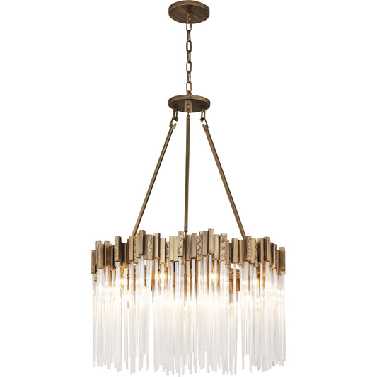 Matrix Pendant by Varaluz. Made from clear fluted glass in a transitional style.