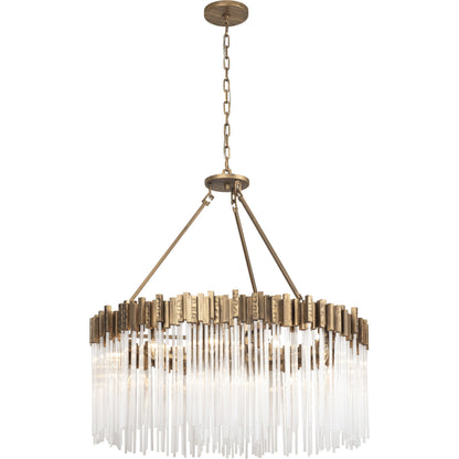Matrix Pendant by Varaluz. Made from clear fluted glass in a transitional style.