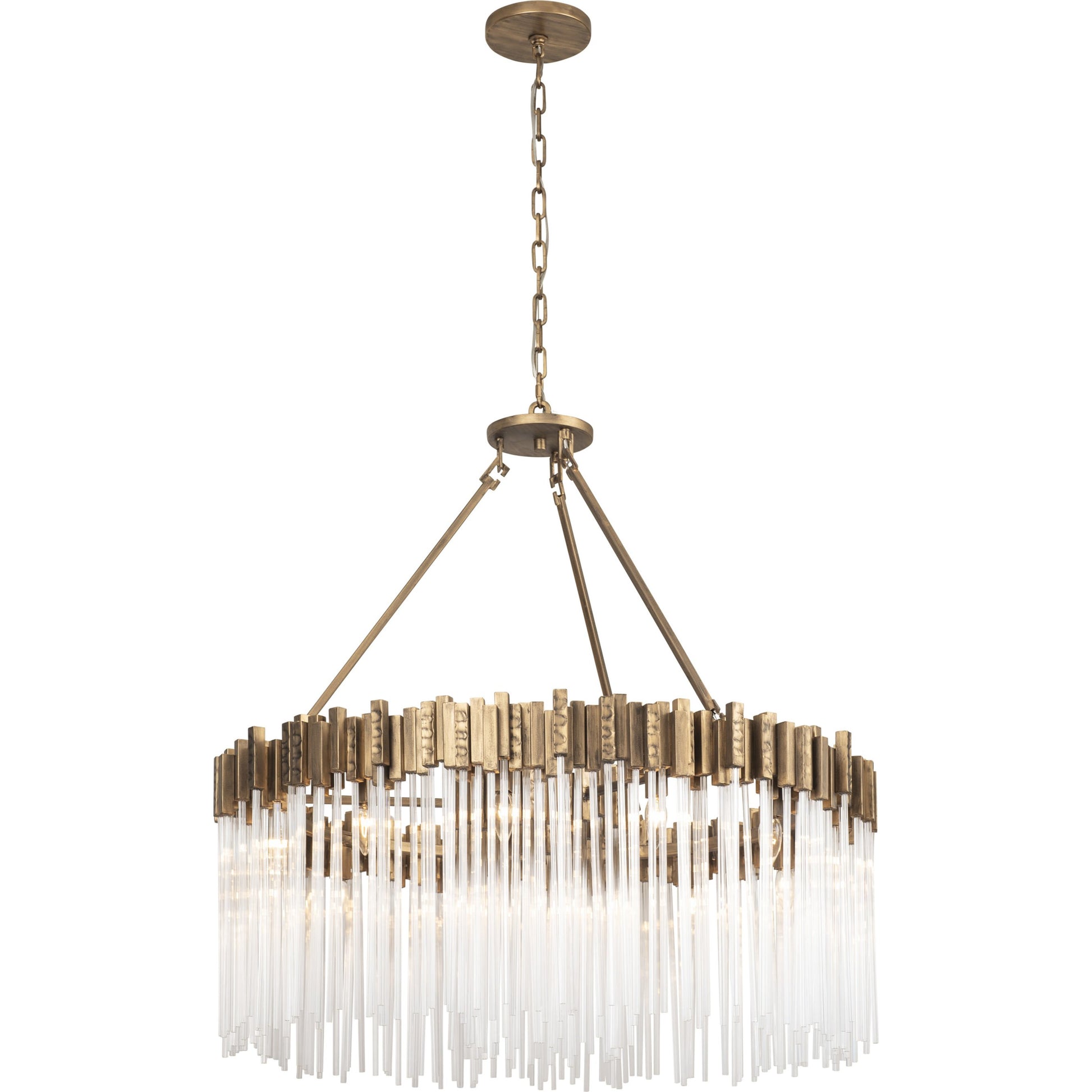 Matrix Pendant by Varaluz. Made from clear fluted glass in a transitional style.