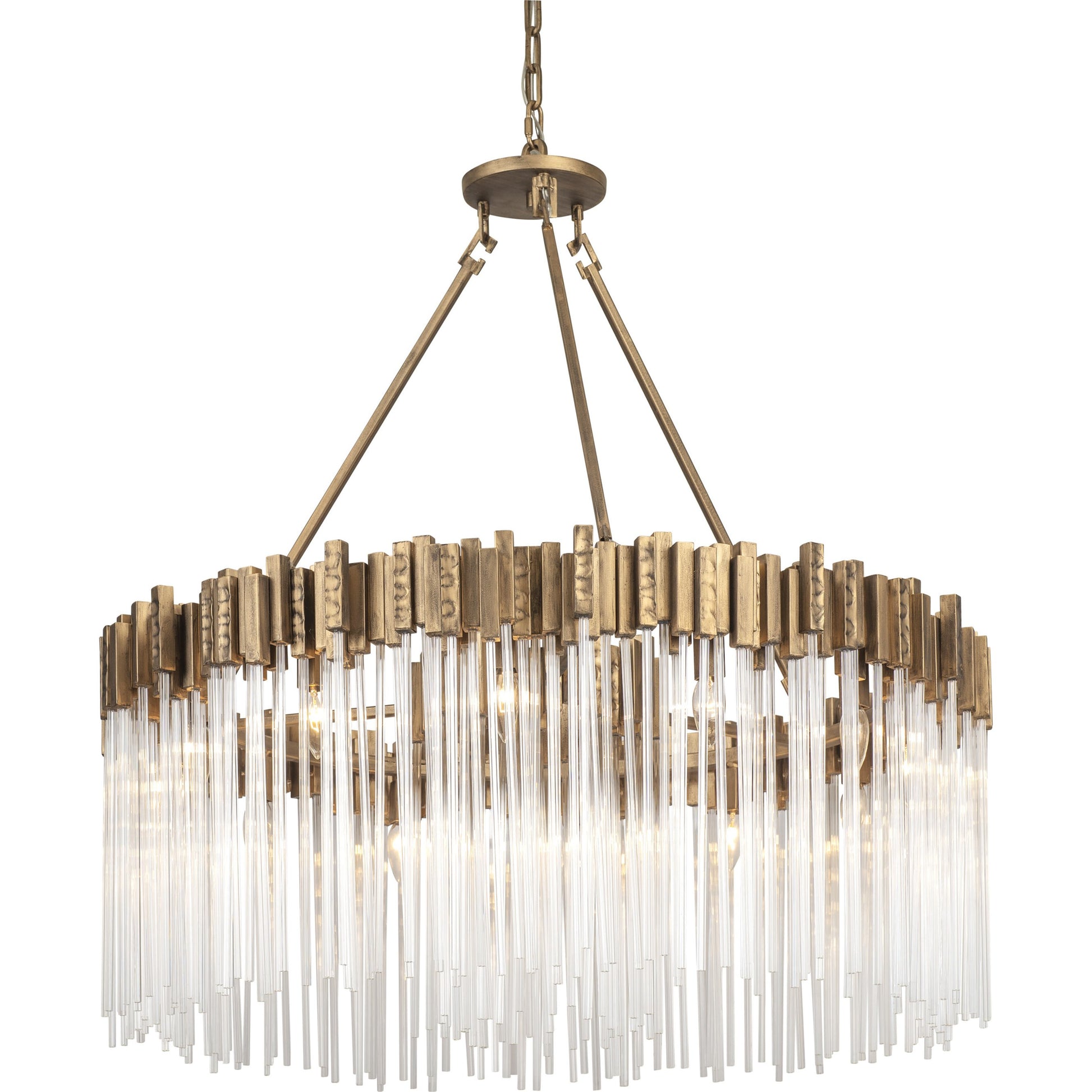 Matrix Pendant by Varaluz. Made from clear fluted glass in a transitional style.