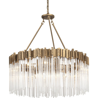 Matrix Pendant by Varaluz. Made from clear fluted glass in a transitional style.