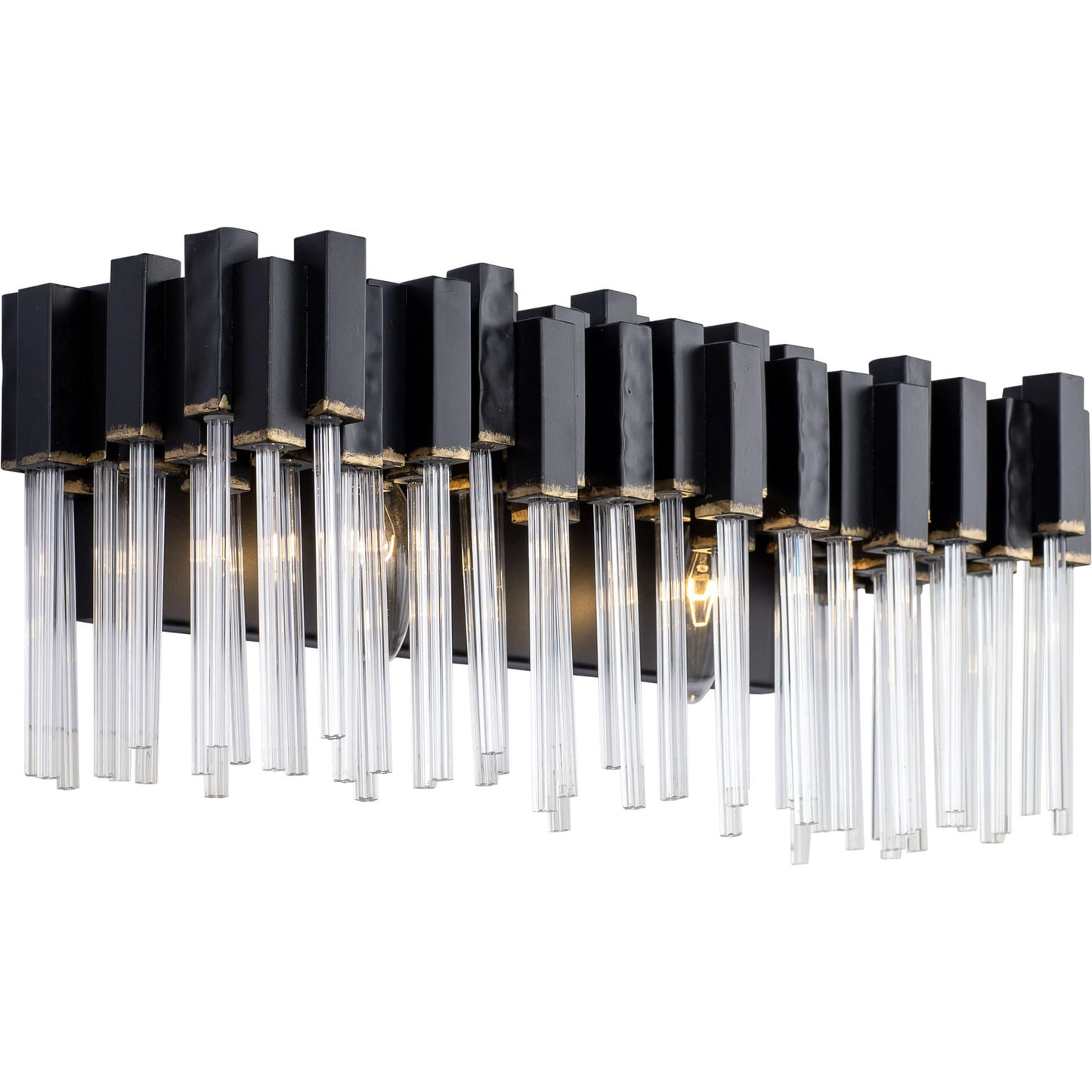 001 SI-1991488 | Additional Silo | Matrix Bath Light by Varaluz in matte black/french gold. Made from unique in a modern style.