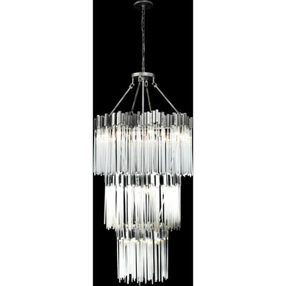 Matrix 3 Tier Chandelier by Varaluz in matte black/french gold. Made from unique in a modern style.