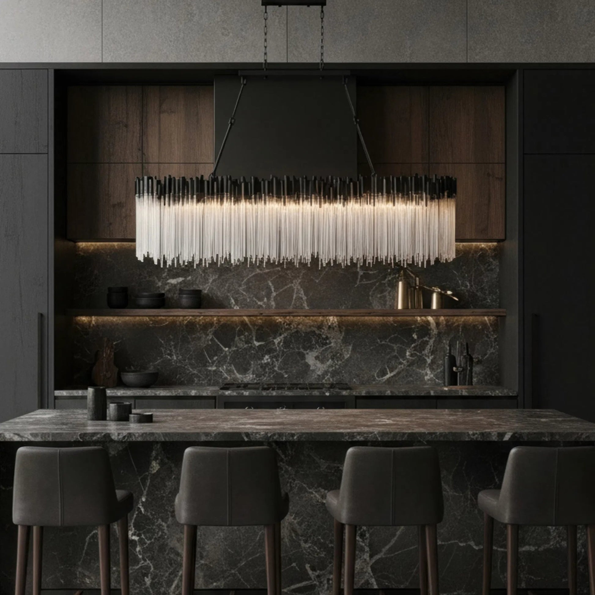 Matrix 12 Light Linear by Varaluz. Made from steel, glass in a unique style.