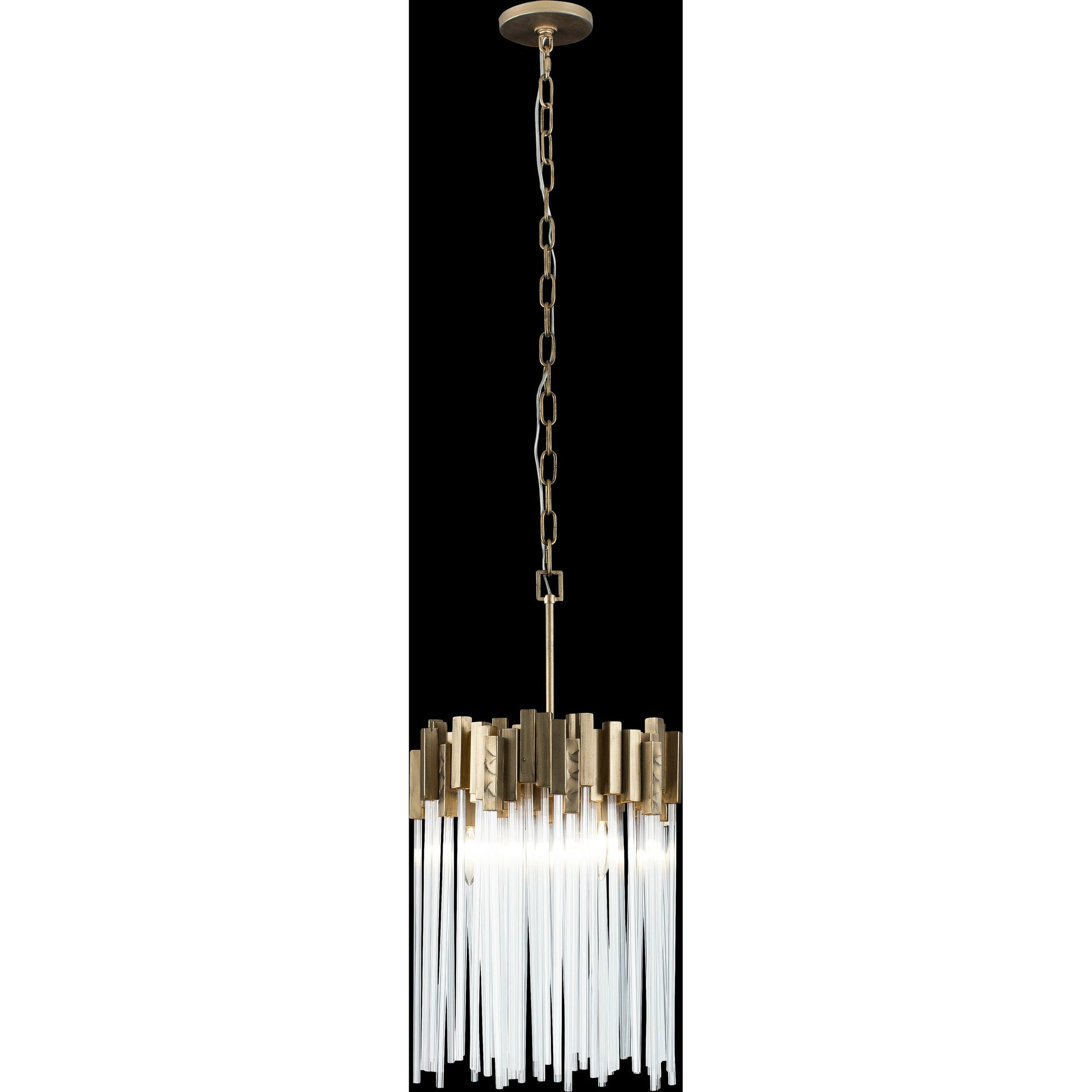 Matrix Pendant by Varaluz. Made from clear fluted glass in a transitional style.