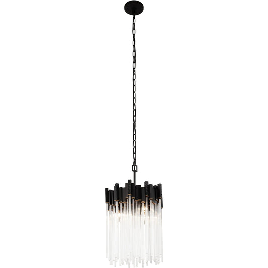Matrix Pendant by Varaluz. Made from clear fluted glass in a transitional style.