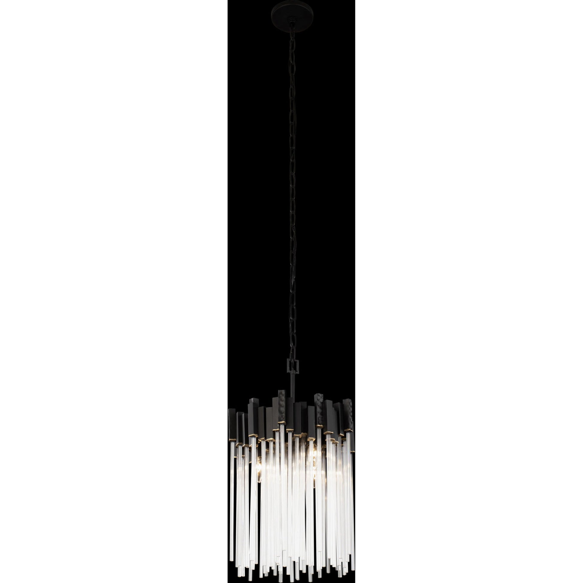 Matrix Pendant by Varaluz. Made from clear fluted glass in a transitional style.