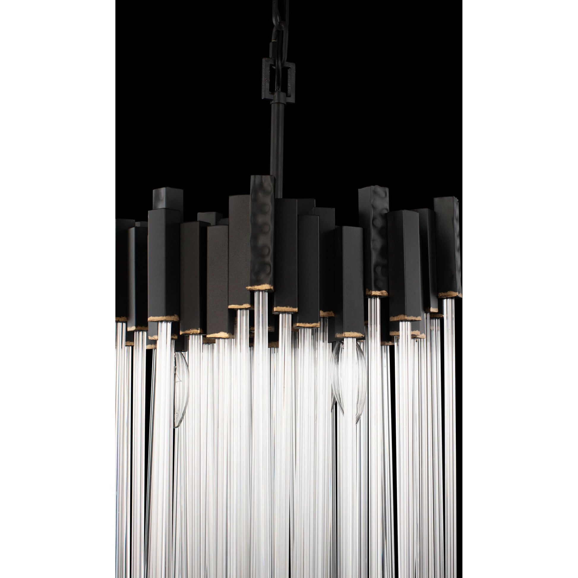 Matrix Pendant by Varaluz. Made from clear fluted glass in a transitional style.