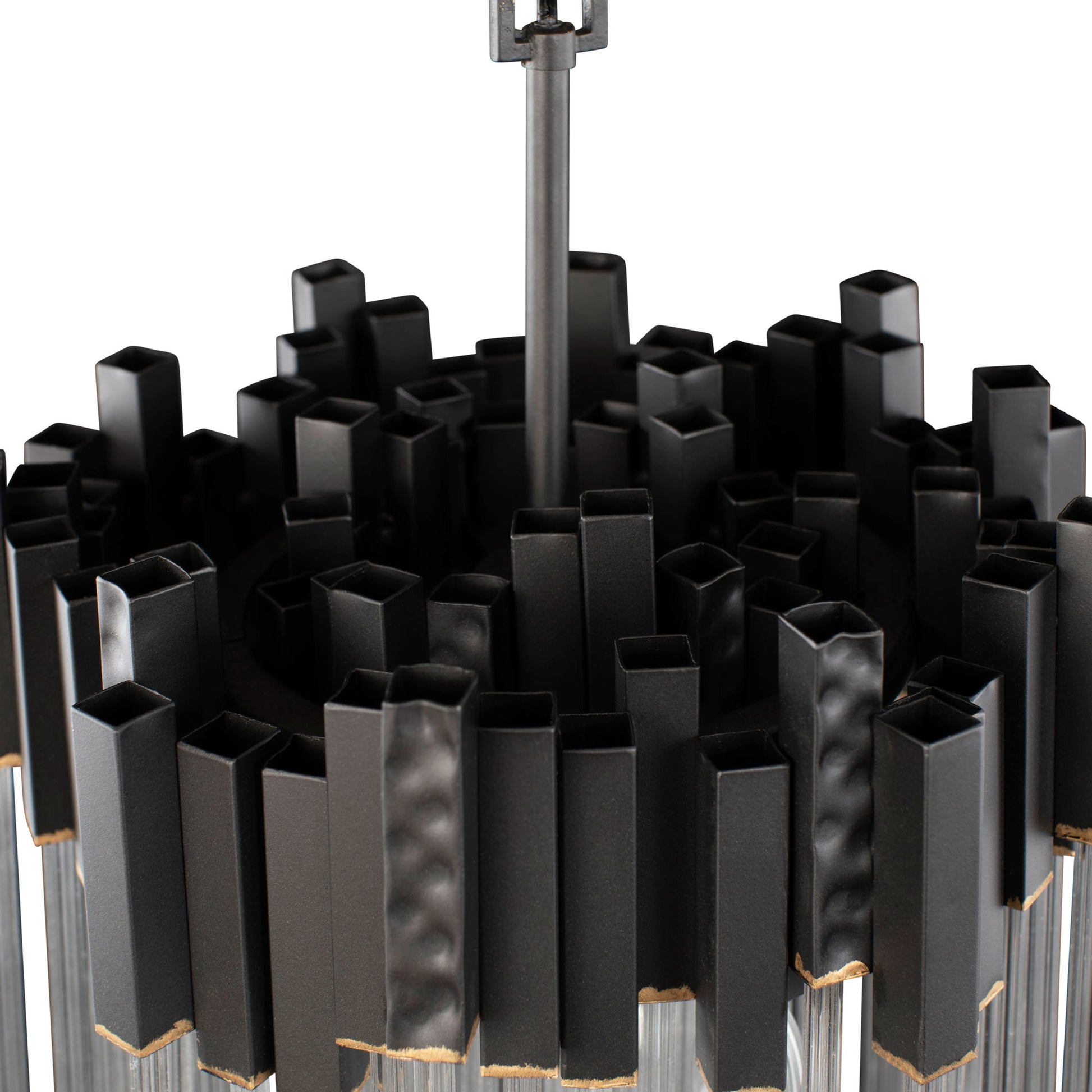 Matrix Pendant by Varaluz. Made from clear fluted glass in a transitional style.