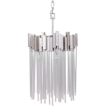 Matrix Pendant by Varaluz. Made from clear fluted glass in a transitional style.