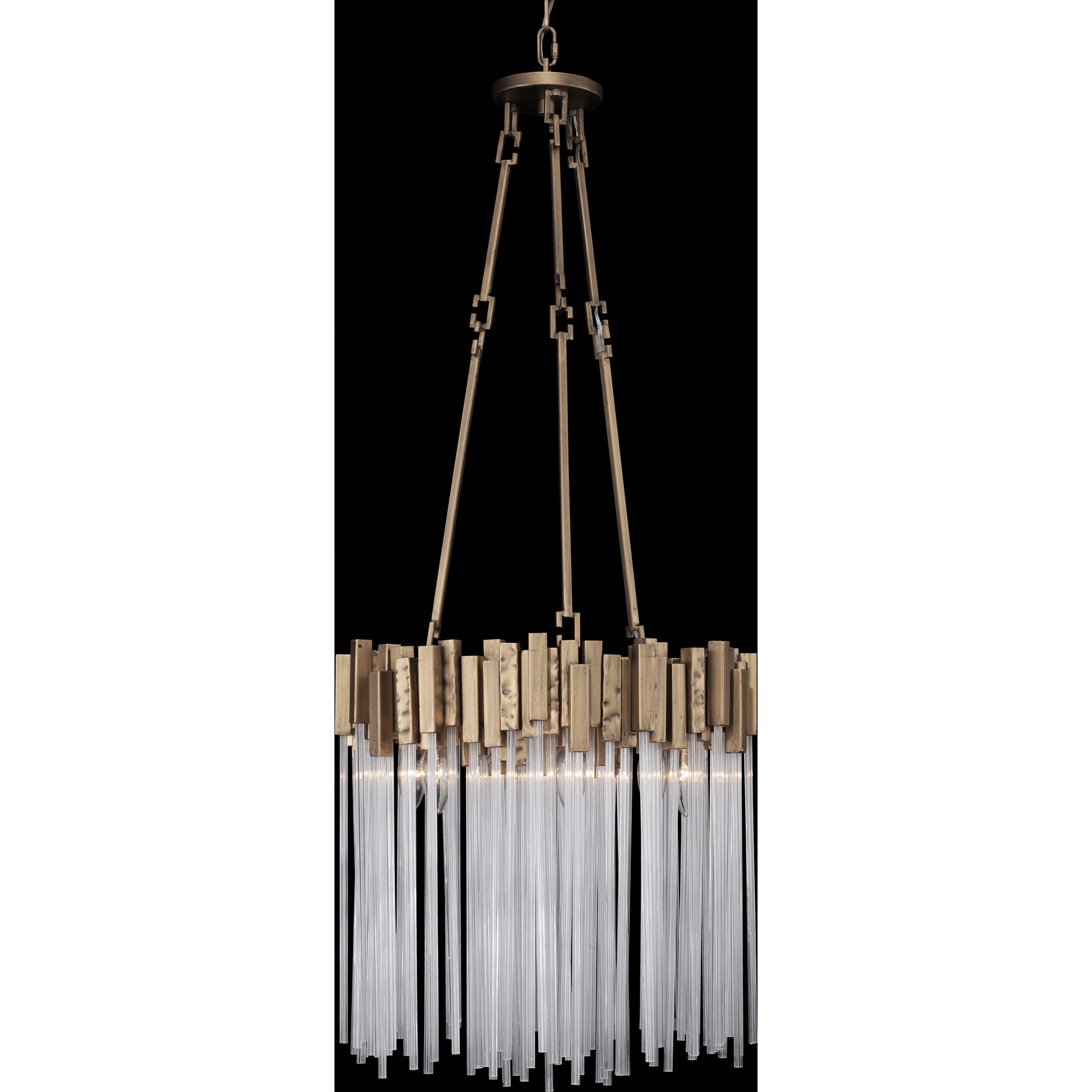 Matrix Pendant by Varaluz. Made from clear fluted glass in a transitional style.
