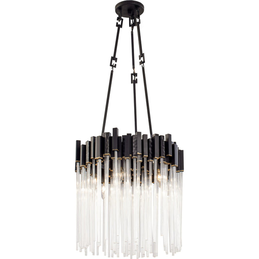 Matrix Pendant by Varaluz. Made from clear fluted glass in a transitional style.