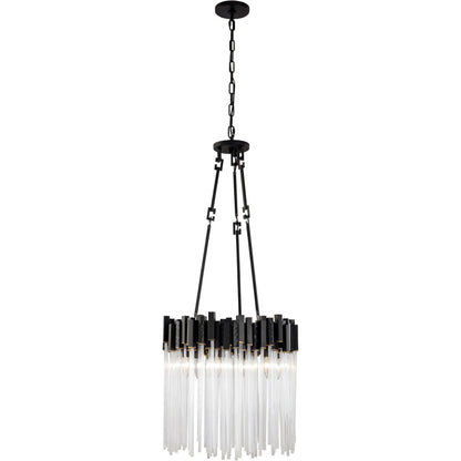 Matrix Pendant by Varaluz. Made from clear fluted glass in a transitional style.