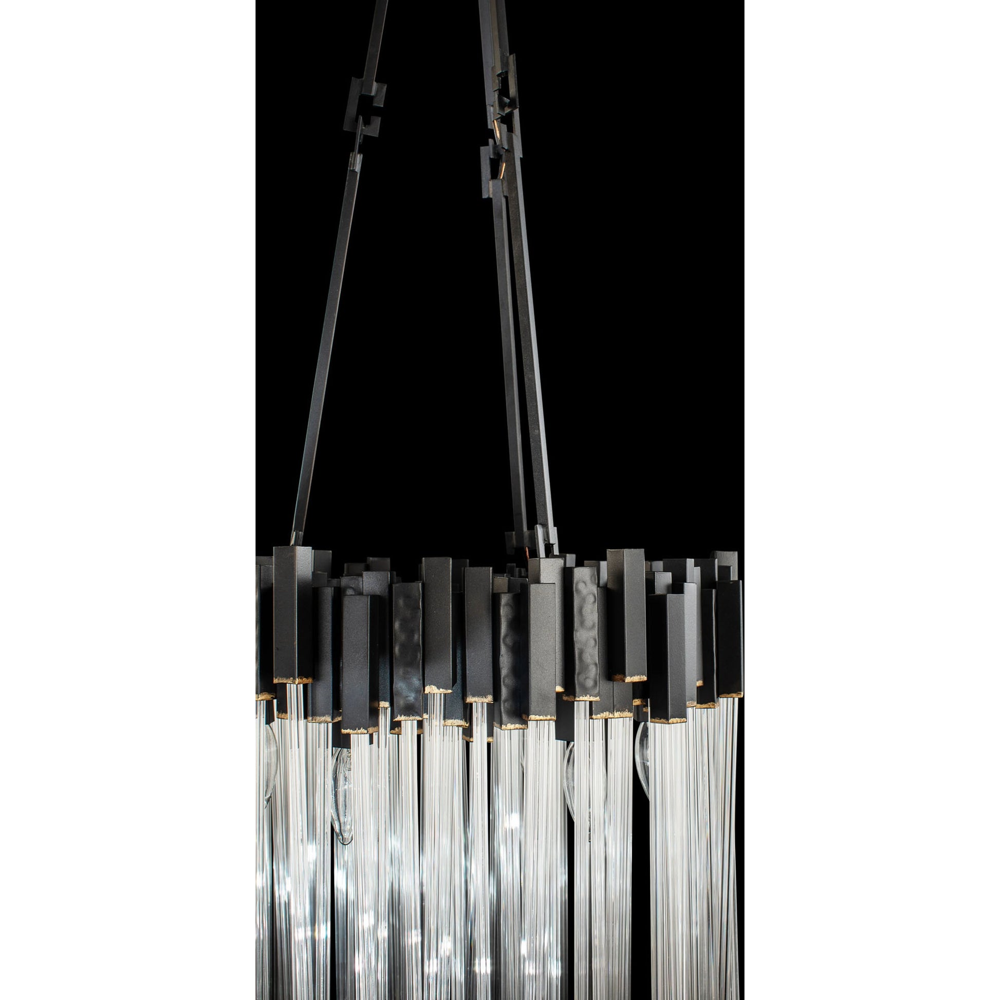 Matrix Pendant by Varaluz. Made from clear fluted glass in a transitional style.