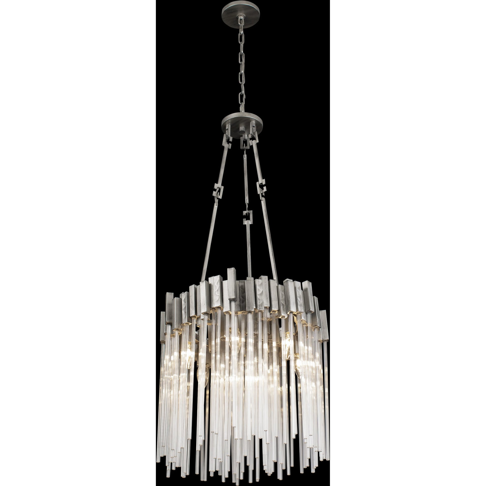 Matrix Pendant by Varaluz. Made from clear fluted glass in a transitional style.