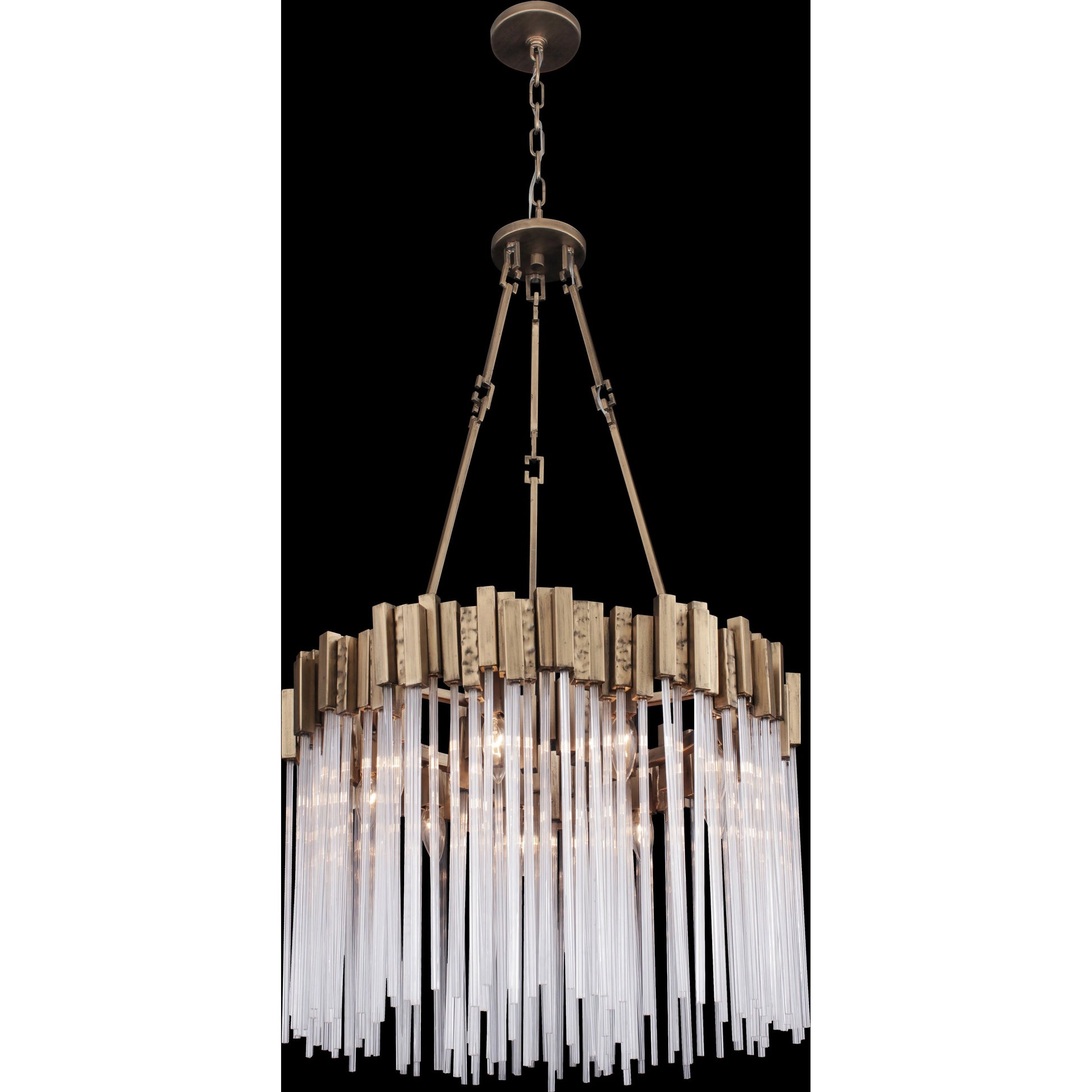 Matrix Pendant by Varaluz. Made from clear fluted glass in a transitional style.