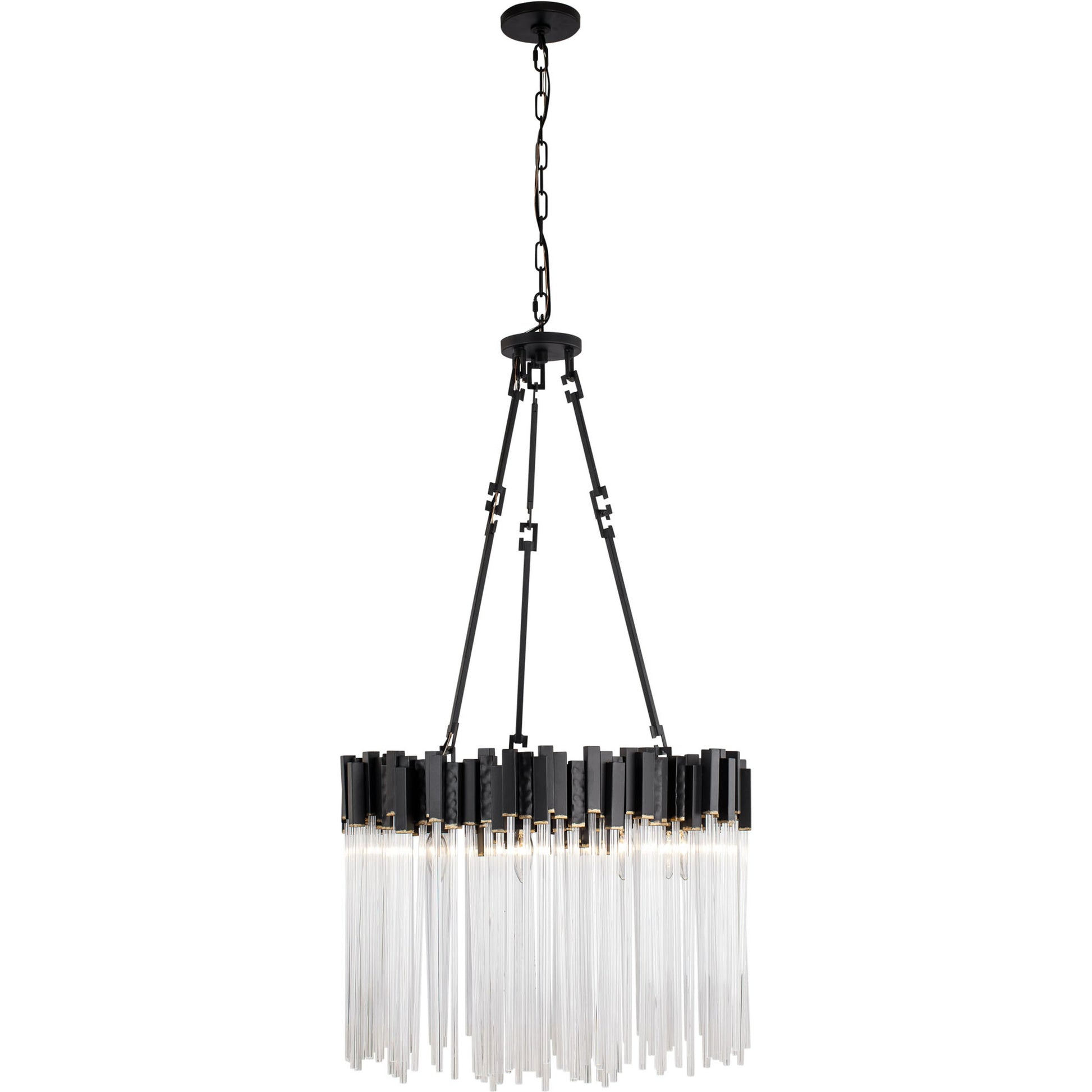 Matrix Pendant by Varaluz. Made from clear fluted glass in a transitional style.