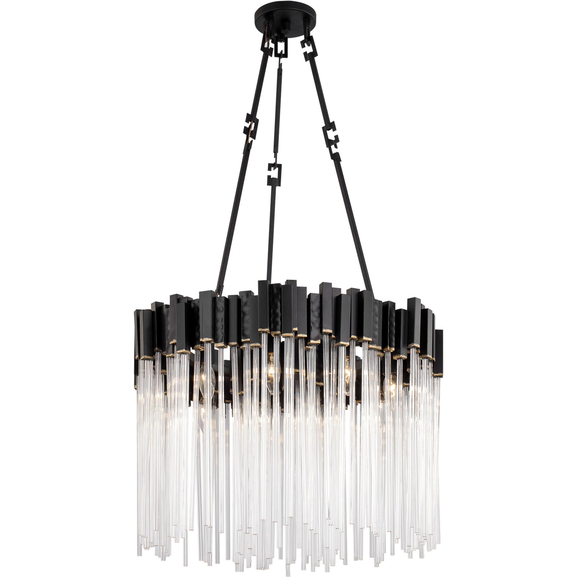 Matrix Pendant by Varaluz. Made from clear fluted glass in a transitional style.