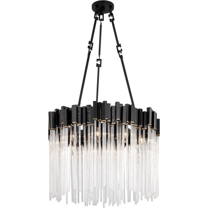 Matrix Pendant by Varaluz. Made from clear fluted glass in a transitional style.