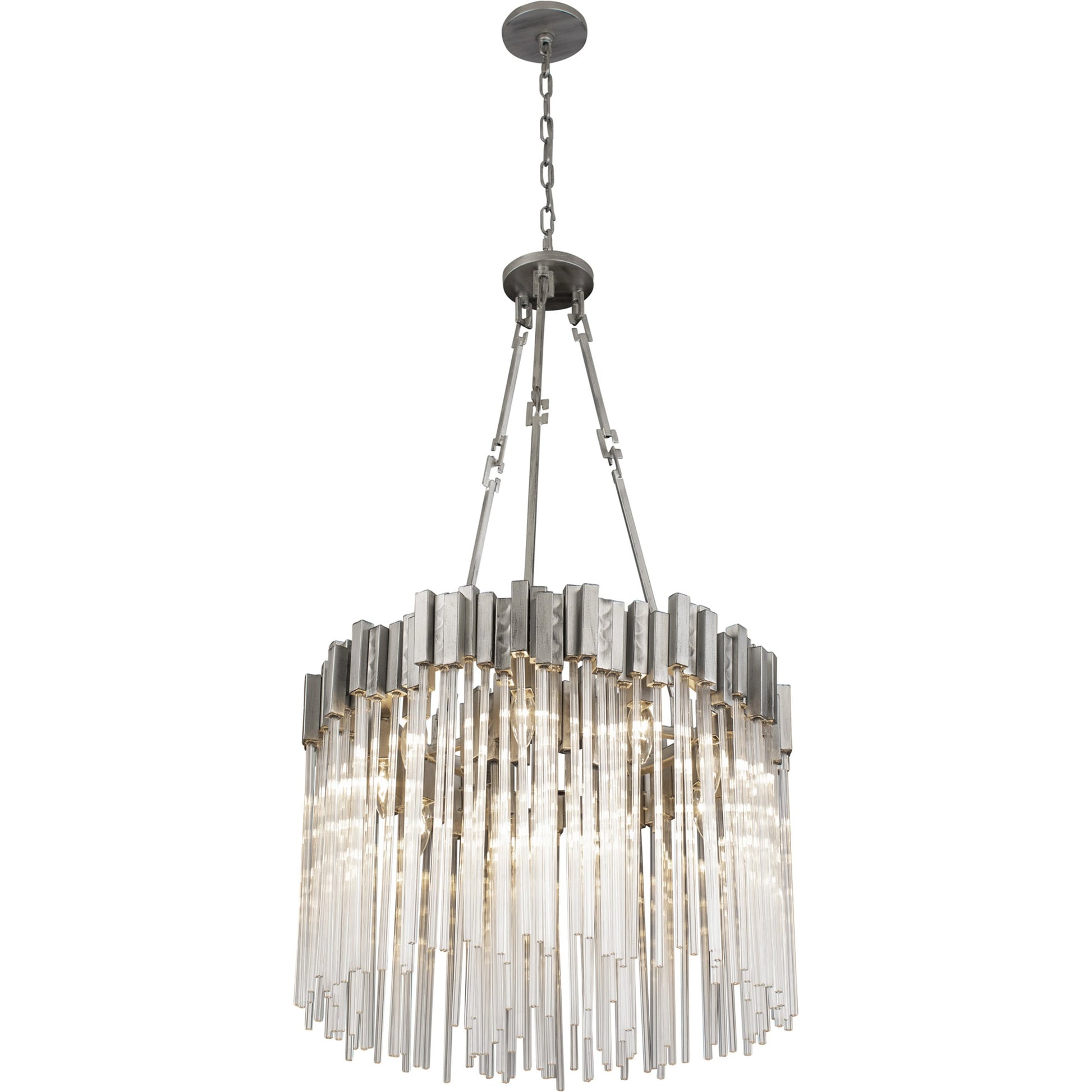 Matrix Pendant by Varaluz. Made from clear fluted glass in a transitional style.