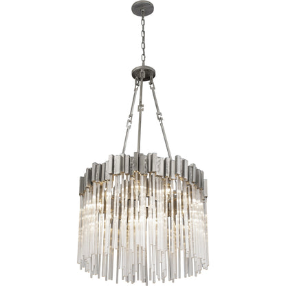 Matrix Pendant by Varaluz. Made from clear fluted glass in a transitional style.