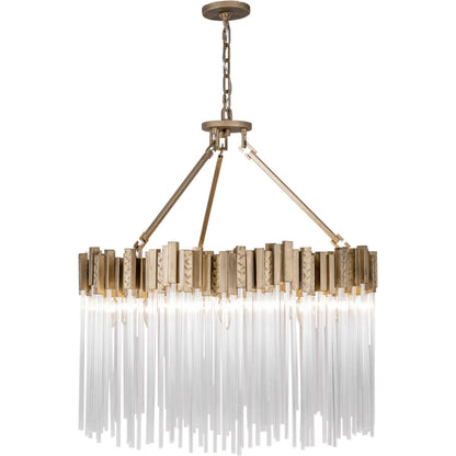 Matrix Pendant by Varaluz. Made from clear fluted glass in a transitional style.