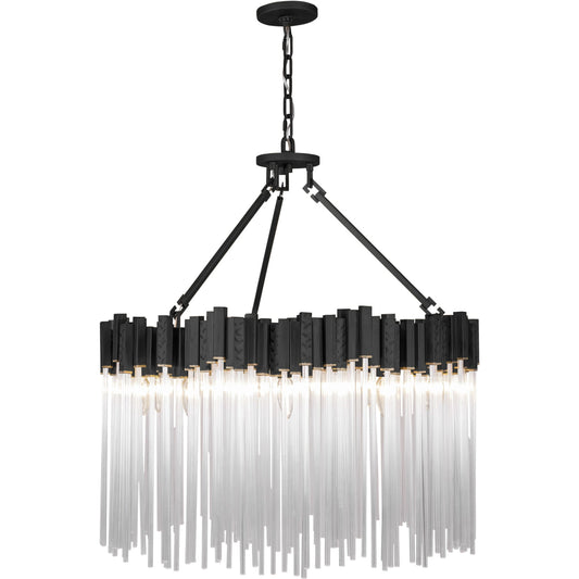 Matrix Pendant by Varaluz. Made from clear fluted glass in a transitional style.