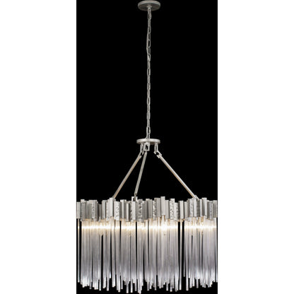 Matrix Pendant by Varaluz. Made from clear fluted glass in a transitional style.