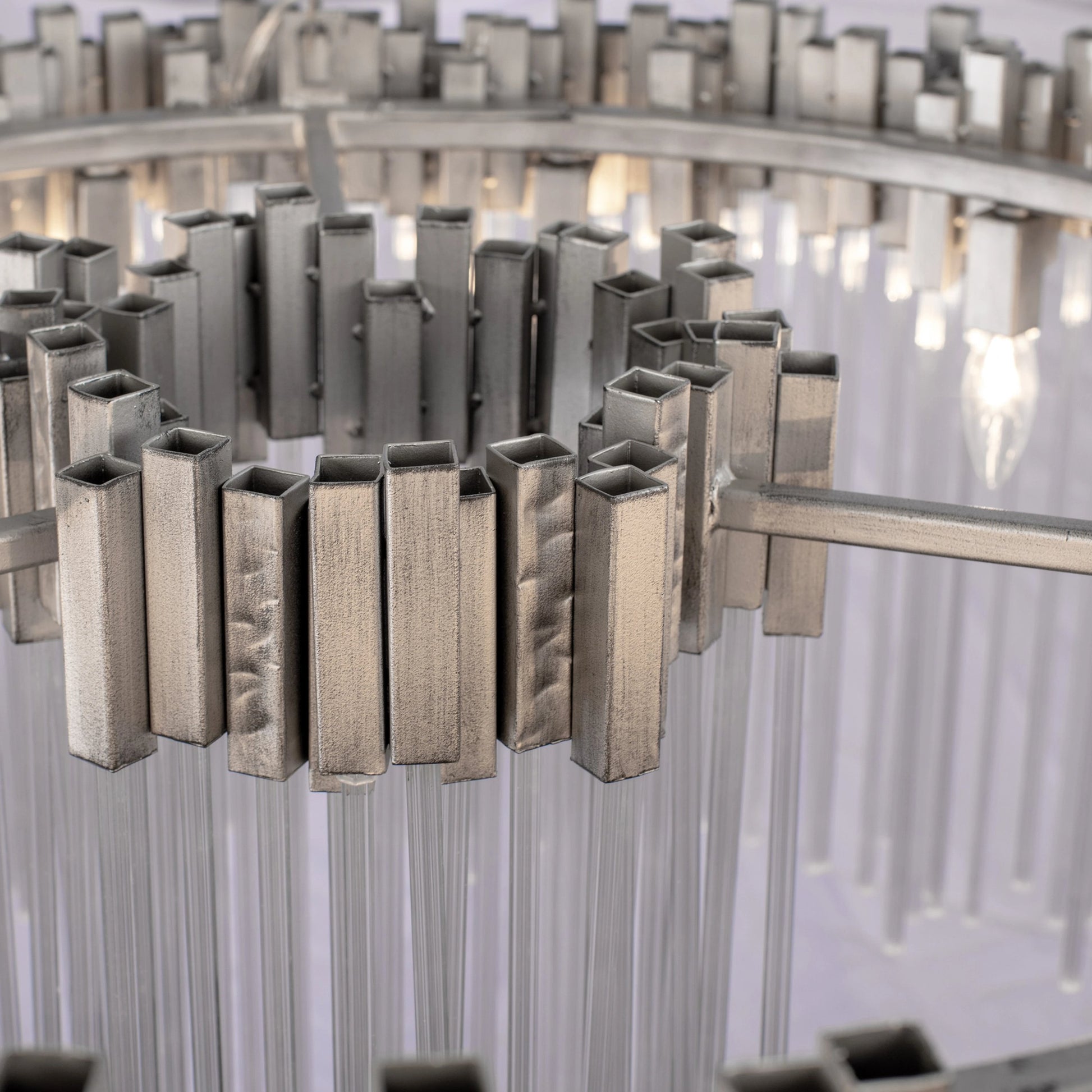 Matrix Pendant by Varaluz. Made from clear fluted glass in a transitional style.