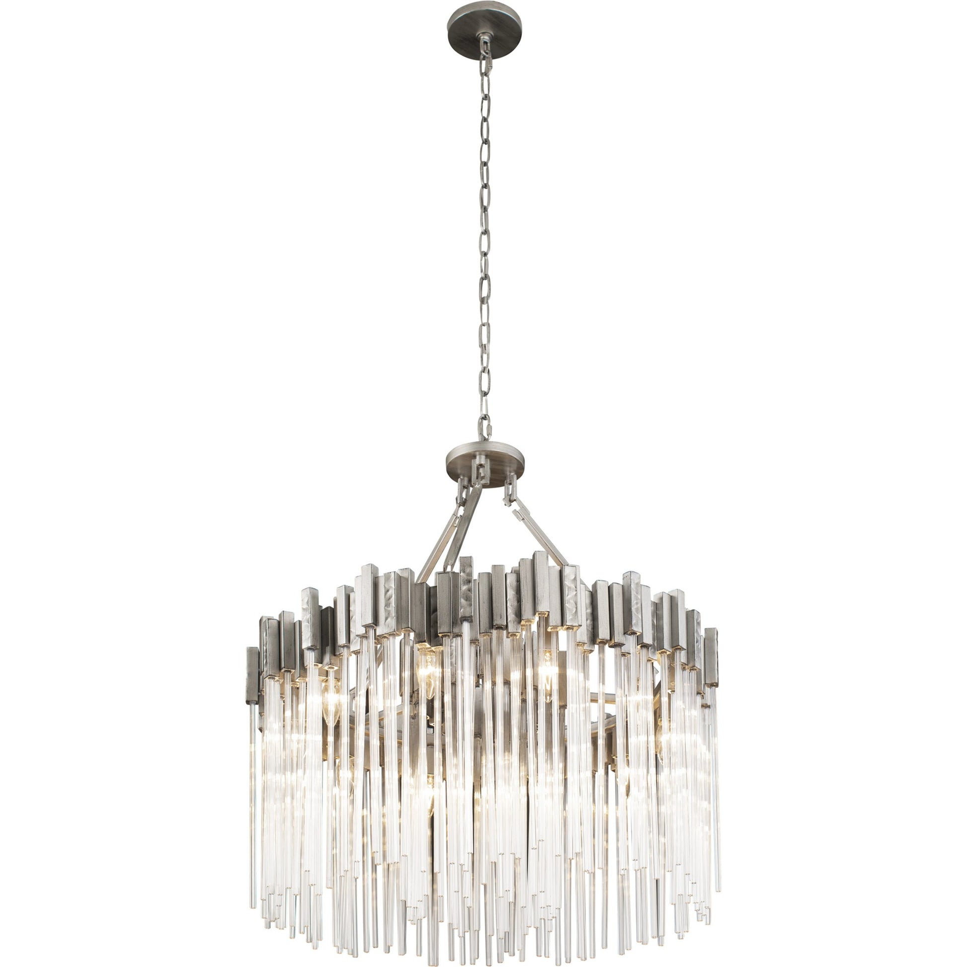 Matrix Pendant by Varaluz. Made from clear fluted glass in a transitional style.