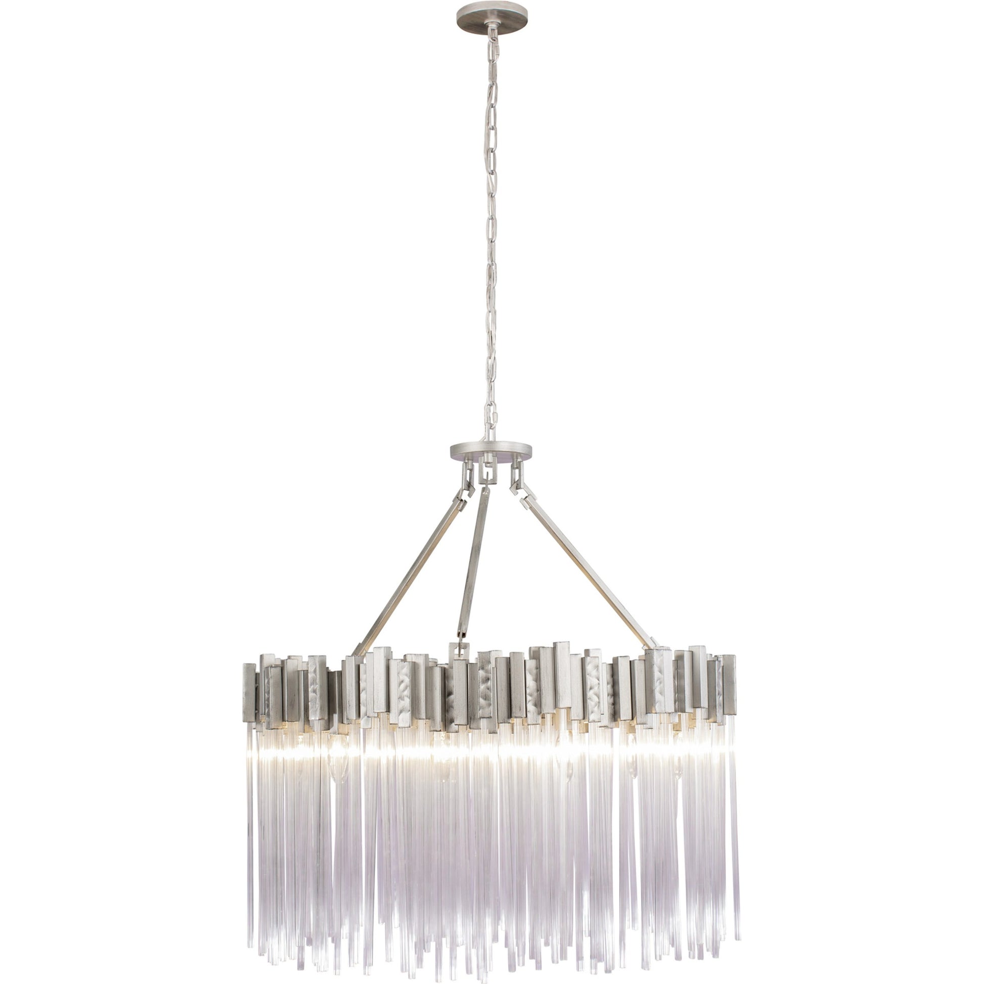 Matrix Pendant by Varaluz. Made from clear fluted glass in a transitional style.