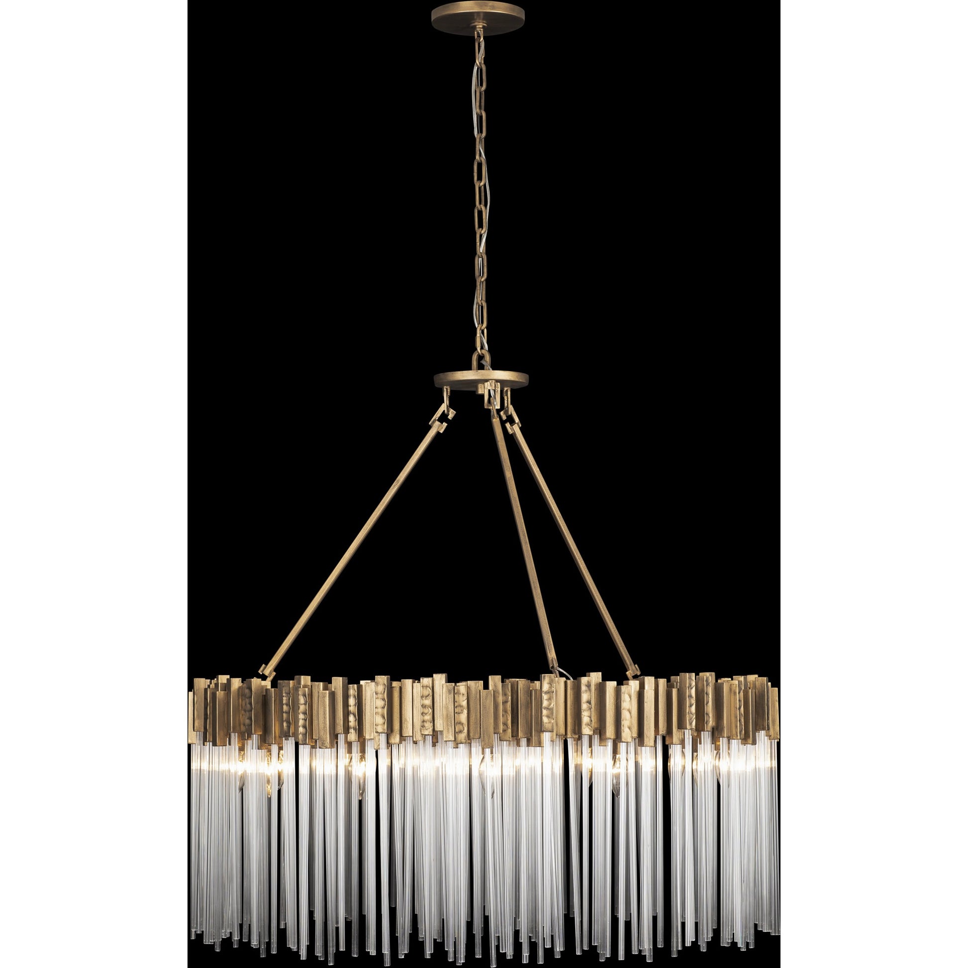 Matrix Pendant by Varaluz. Made from clear fluted glass in a transitional style.