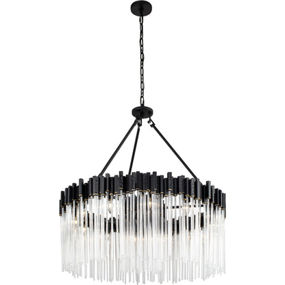Matrix Pendant by Varaluz. Made from clear fluted glass in a transitional style.