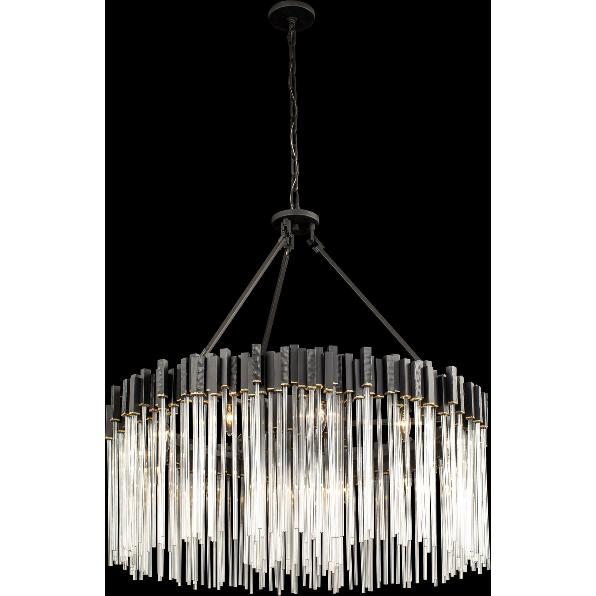 Matrix Pendant by Varaluz. Made from clear fluted glass in a transitional style.