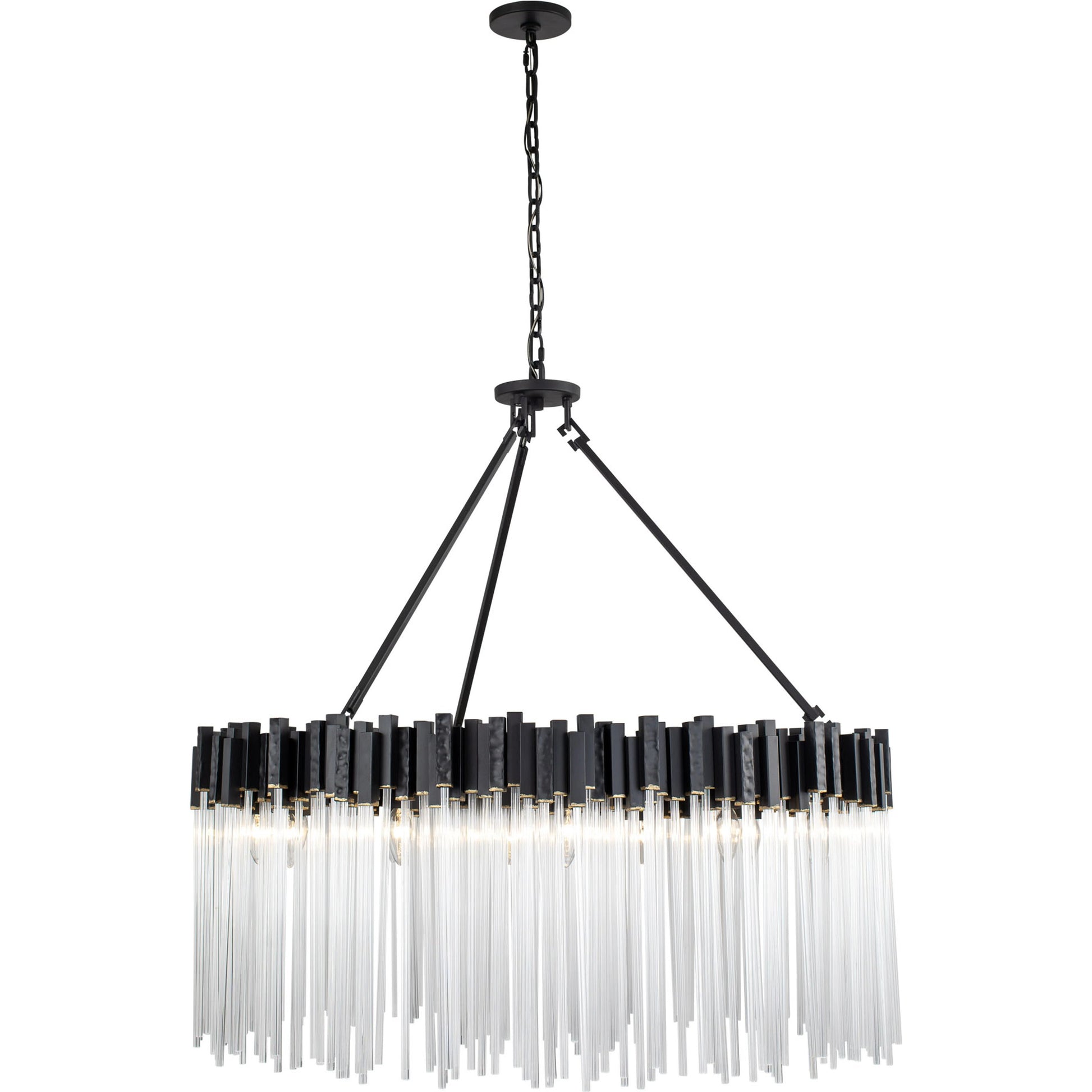 Matrix Pendant by Varaluz. Made from clear fluted glass in a transitional style.