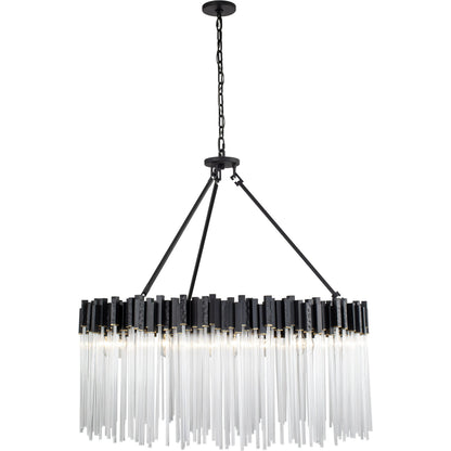 Matrix Pendant by Varaluz. Made from clear fluted glass in a transitional style.