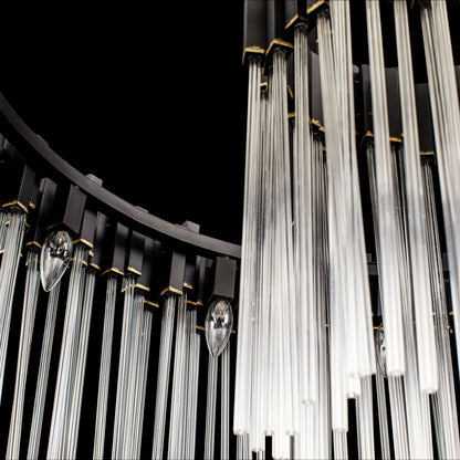 Matrix Pendant by Varaluz. Made from clear fluted glass in a transitional style.