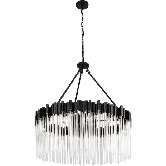 Matrix Pendant by Varaluz. Made from clear fluted glass in a transitional style.