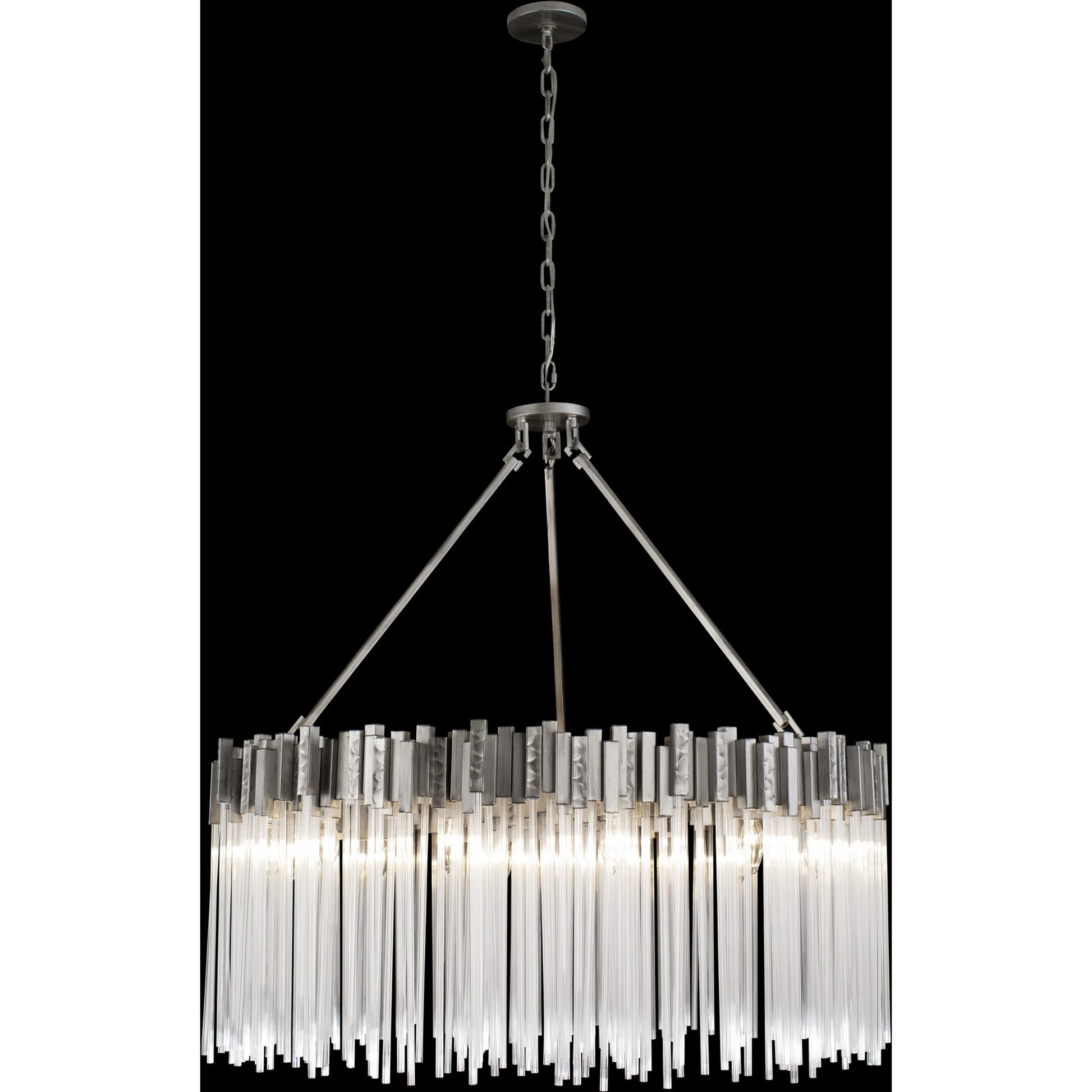 Matrix Pendant by Varaluz. Made from clear fluted glass in a transitional style.