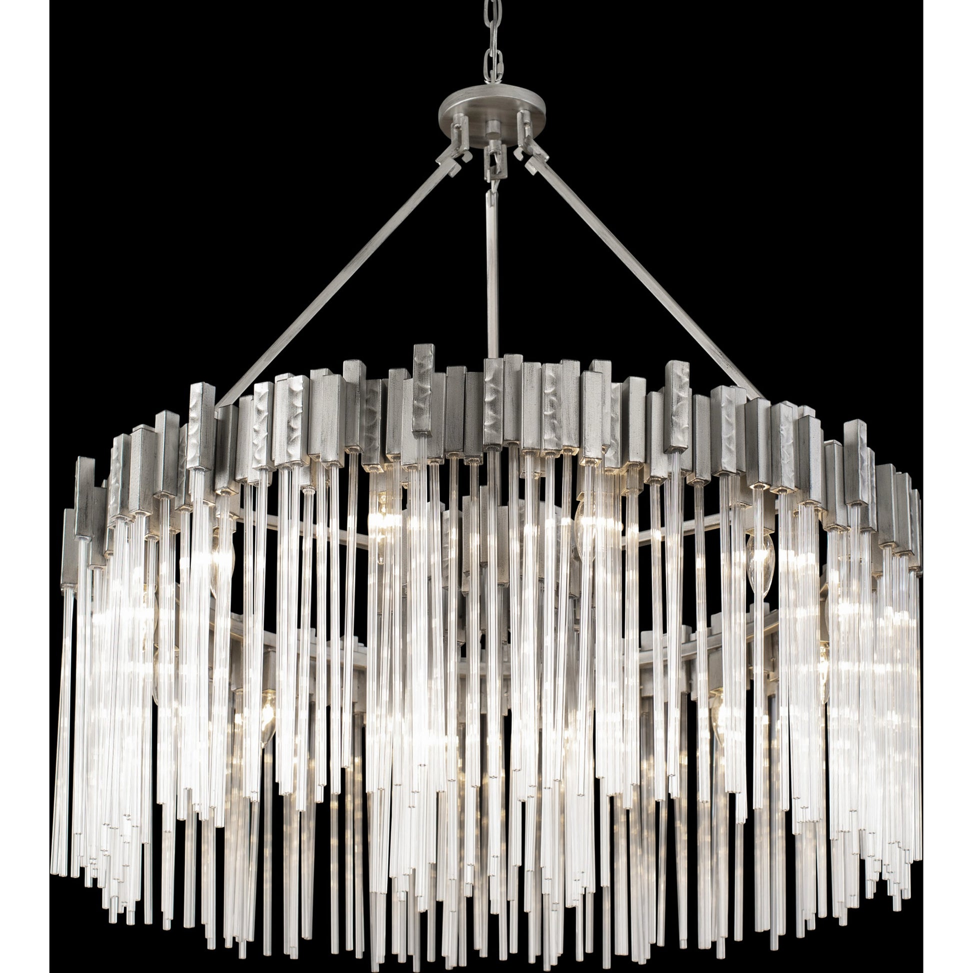 Matrix Pendant by Varaluz. Made from clear fluted glass in a transitional style.